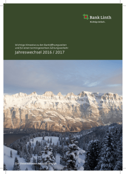 Jahreswechsel 2016 / 2017