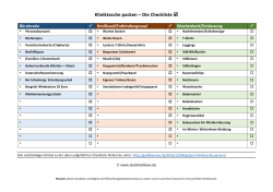 gratis PDF Checkliste Kliniktasche packen