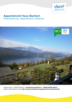 Appartement Haus Starfach in Döbriach