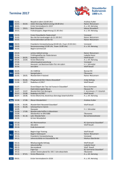 Jahreskalender 2017 - D&uuml;sseldorfer Ruderverein 1880 e.V.