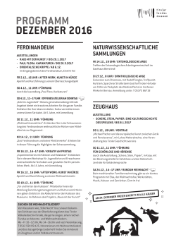 Programm - Verein Tiroler Landesmuseum Ferdinandeum