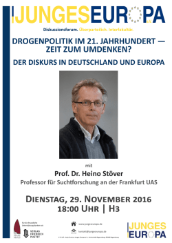 DROGENPOLITIK IM 21. JAHRHUNDERT &mdash; ZEIT ZUM UMDENKEN?