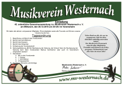 Informationen gibt es hier - Musikverein Westernach e.V.