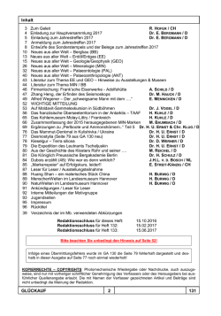 I PAL 08 PAL 09 GLÜCKAUF 2 131 Inhalt