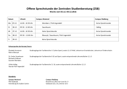 Offene Sprechstunde vom 05.12.