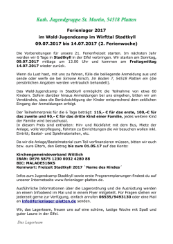 Information zur Anmeldung