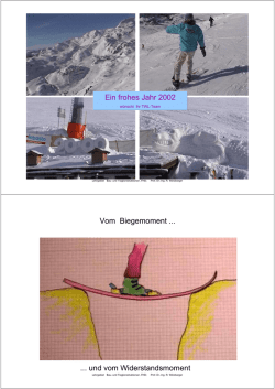 Ein frohes Jahr 2002 Vom Biegemoment und vom