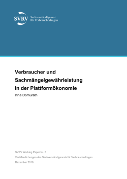 Dokument herunterladen - Sachverst&auml;ndigenrat f&uuml;r Verbraucherfragen