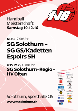 SG Solothurn-Regio - HV Olten