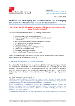 Merkblatt und Anmelde - Fachbereich Informatik