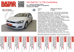 VW Golf VII 1.2 TSI Comfortline