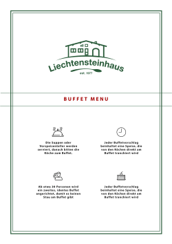 buffet menu - Liechtenstein-haus