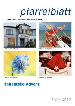 Aktuelles Pfarreiblatt - Katholische Kirchgemeinde Horw