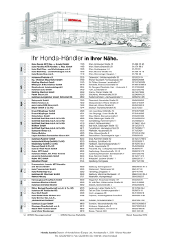 Ihr Honda-Händler in Ihrer Nähe.