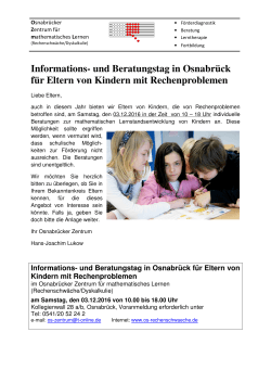 Informations- und Beratungstag in Osnabrück