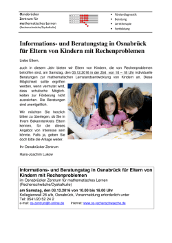 Informations- und Beratungstag in Osnabr&uuml;ck