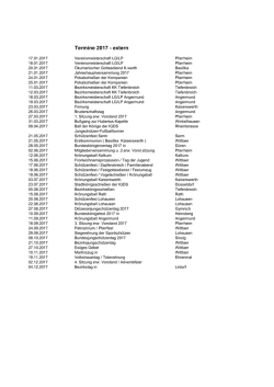 Termine 2017 - Bruderschaft