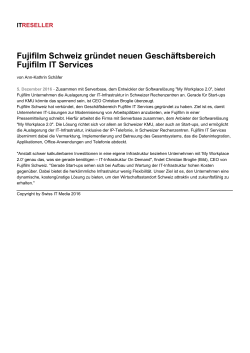 Fujifilm Schweiz gründet neuen