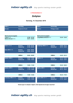 Zeitplan - indoor