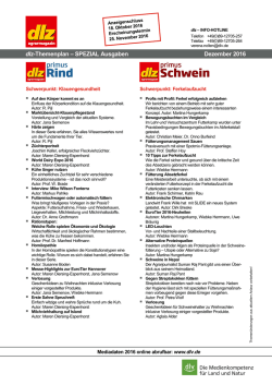 dlz-Themenplan &ndash; SPEZIAL Ausgaben Dezember 2016