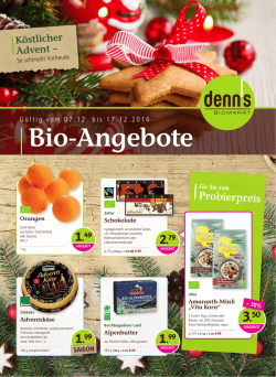 G&uuml;ltig ab Mittwoch, den 07.12.2016 Vorschau auf unsere Angebote