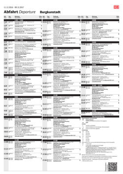 Fahrplan der Deutschen Bahn 2016/2017