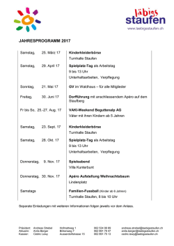 JAHRESPROGRAMM 2017