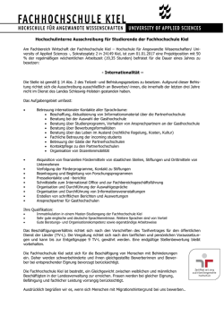 Internationalit&auml;t - Fachhochschule Kiel