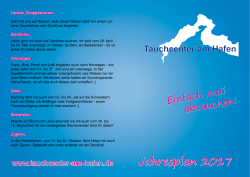 Jahresplan - Tauchcenter am Hafen