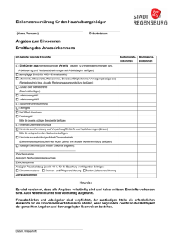 Einkommenserkl&auml;rung f&uuml;r den Haushaltsangeh&ouml;rigen