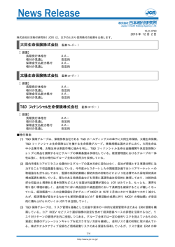 据置：AA-／安定的 - 日本格付研究所