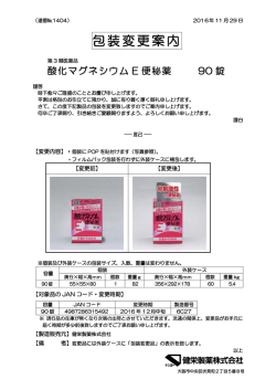 包装変更案内