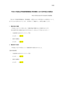 別添 平成 28 年度私立学校経常費補助金（特別補助
