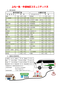 上九一色・中道地区コミュニティバス
