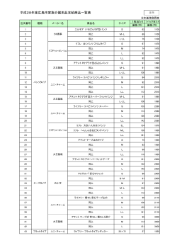 （参考）平成28年度広島市家族介護用品支給商品一覧表