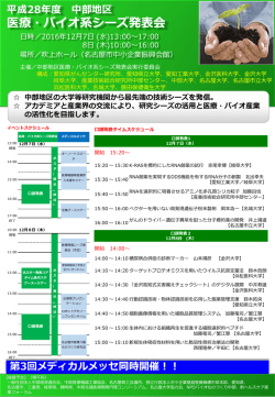 医療・バイオ系シーズ発表会