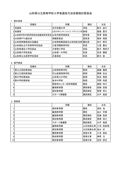 山形県公立高等学校入学者選抜方法改善検討委員会