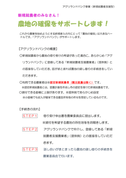 （新規就農者支援型）チラシ （PDF：96KB）