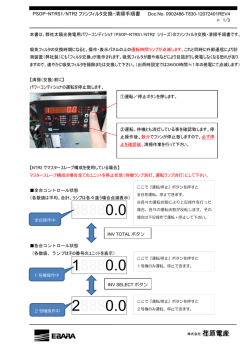 PSOP-NTRS1/NTR2 ファンフィルタ交換・清掃手順書
