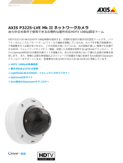 AXIS P3225-LVE Mk II ネットワークカメラ