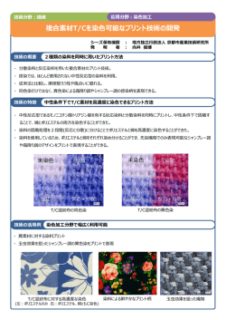 複合素材T/Cを染  可能なプリント技術の開発