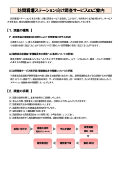 訪問看護ステーション向け調査サービスのご案内