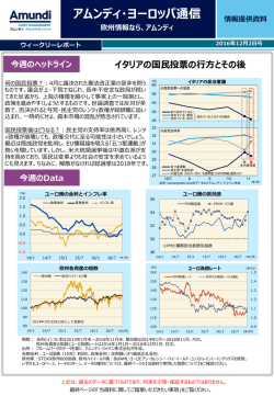 今週のData - アムンディ・ジャパン