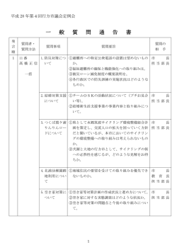 H28第4回定例会一般質問