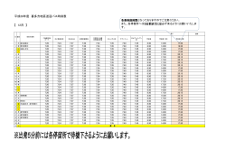 平成28年度 喜多方地区送迎バス時刻表 【 12月 】