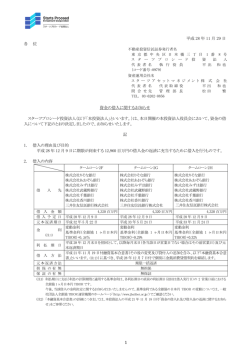 資金の借入に関するお知らせ - スターツプロシード投資法人