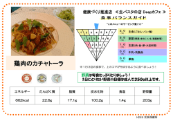 Deepカフェ（鶏肉のカチャトーラ）表示（PDF：259KB）