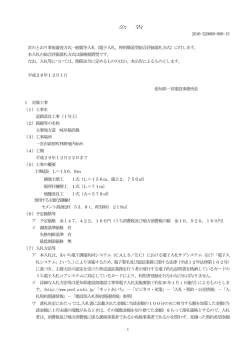 （電子入札、特別簡易型総合評価落札方式）に付