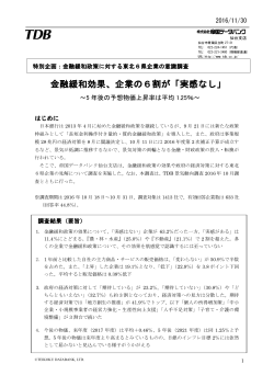 金融緩和効果、企業の6割が「実感なし」