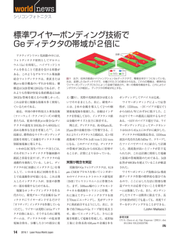 標準ワイヤーボンディング技術で Geディテクタの帯域が2倍に world news